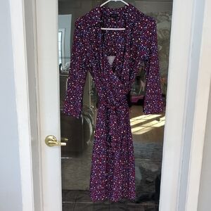 Talbots Heart Patterned Dress - Red and Blue